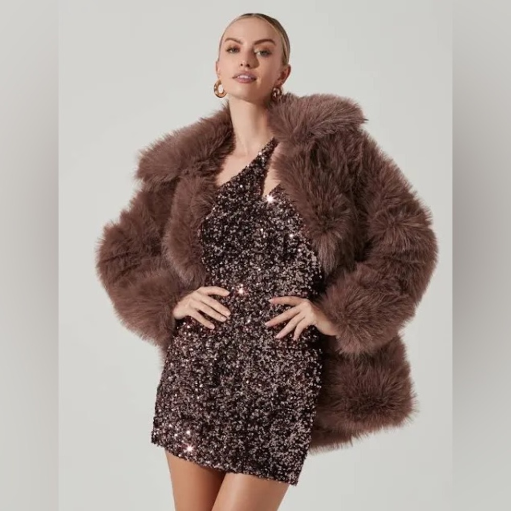 ASTR HADLEY COAT Mocha Mauve Size : Medium NWOT - Picture 4 of 5